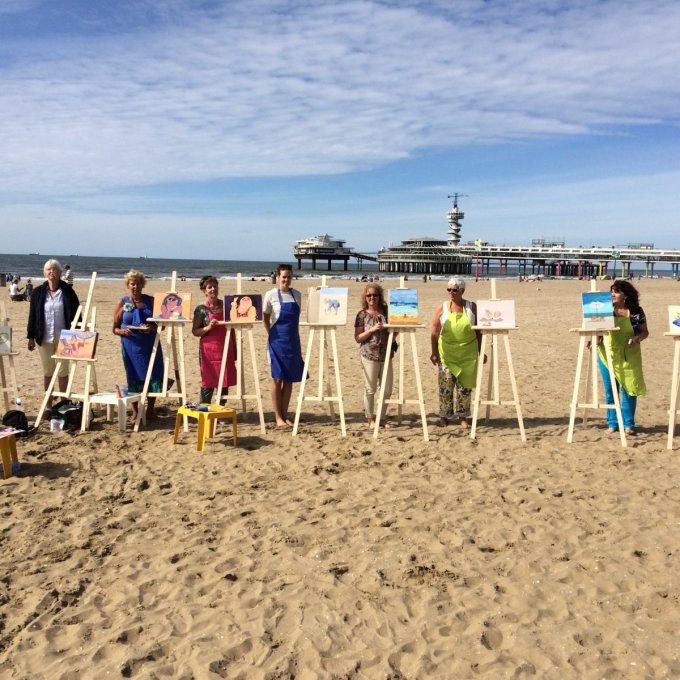 schilderen op het strand