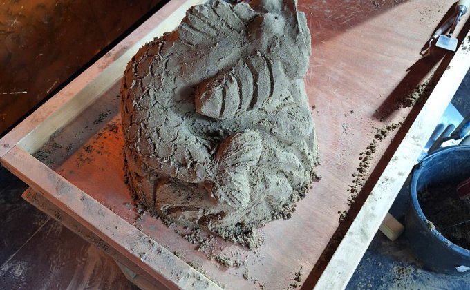 Zandsculpturen rivierzand